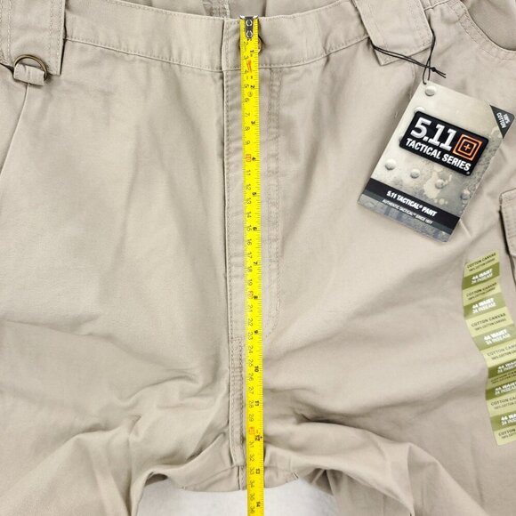 5.11 Tactical Series Cargo Pants Canvas Khaki 74251 Men's "44x32" Real 42x33 NWT - Picture 8 of 12